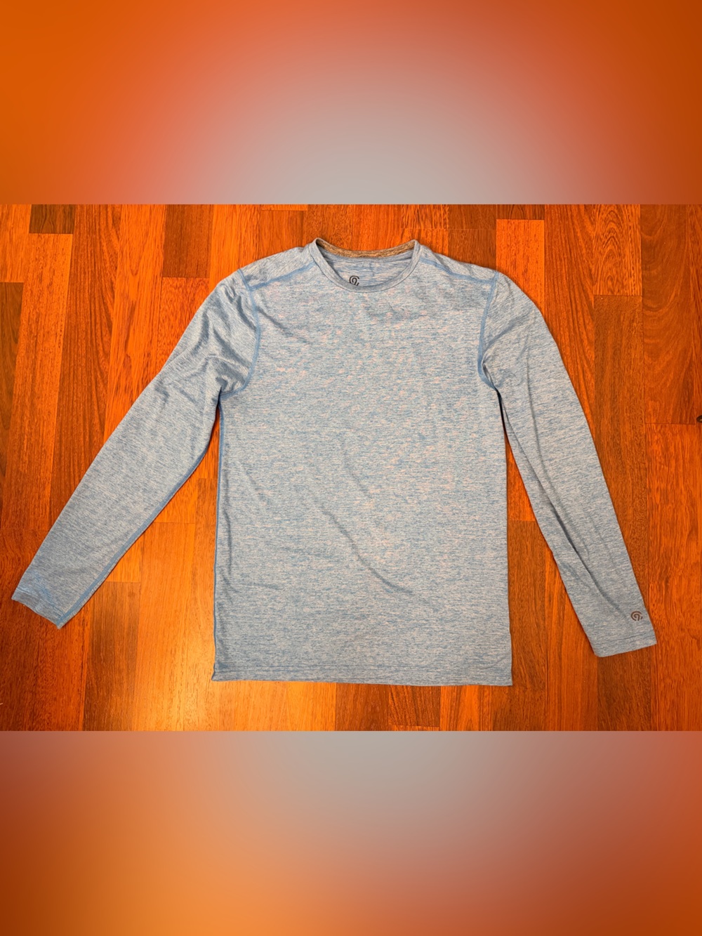 Men’s Light Blue Men's Long-Sleeve Crewneck Shirt Sz Sm